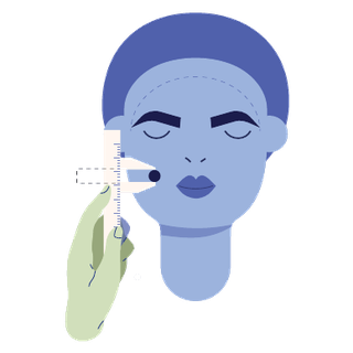Ilustración de tratamiento facial
